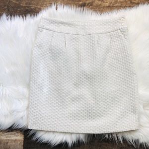 Rebecca Moses Metallic Silver Skirt